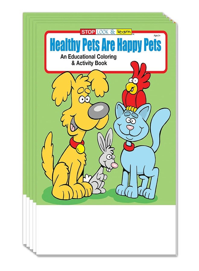 ZOCO - Healthy Pets Coloring & Activity Books (50 Bulk Pack, Without Crayons) - Pet Care Education with Fun Games & Activities - Veterinarian Handout for Kids - Image 1